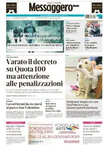 Il Messaggero Veneto Pordenone - 18 Gennaio 2019