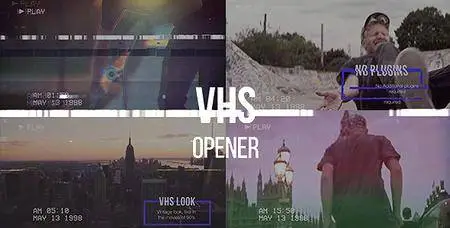 VHS Opener - Modern Glitch Slideshow - Project for After Effects (VideoHive)