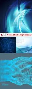 Vectors - Waves Blue Backgrounds 30