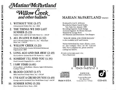 Marian McPartland - Willow Creek and Other Ballads (1985)