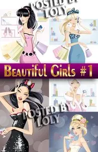 Beautiful girls #1 - Stock Vector