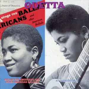 Odetta - Ballads For Americans And Other American Ballads / At Carnegie Hall (1960) 2 LPs on 1 CD, Reissue 2002