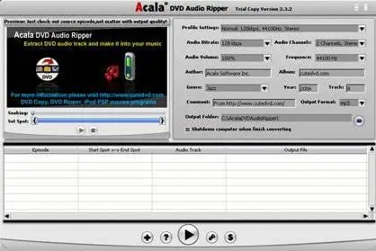 Acala DVD Audio Ripper v2.4.8