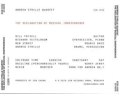Andrew Cyrille Quartet - The Declaration of Musical Independence (2016) {ECM 2430}