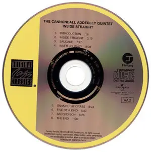 Cannonball Adderley Quintet - Inside Straight (1973) [1992, Fantasy 0025218675024]