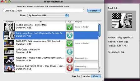 WebVideoHunter Pro 5.8.1 Mac OS X