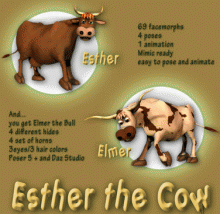 Esther the Cow Elmer the Bull 