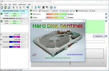 Hard Disk Sentinel Pro 5.00 Build 8557 Final Multilingual + Portable