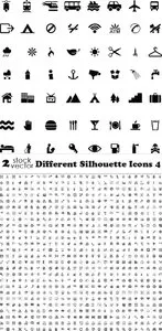 Vectors - Different Silhouette Icons 4
