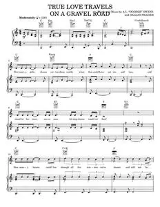 True love travels on a gravel road - Elvis Presley (Piano-Vocal-Guitar)