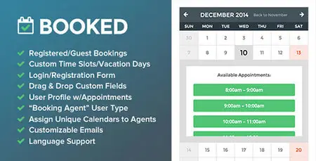 CodeCanyon - Booked v1.4.9 - Appointment Booking for WordPress | 115 KB