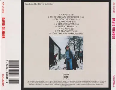 David Gilmour - David Gilmour (1978) Repost