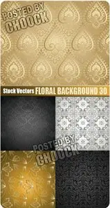 Floral background. Set.30 - Stock Vector