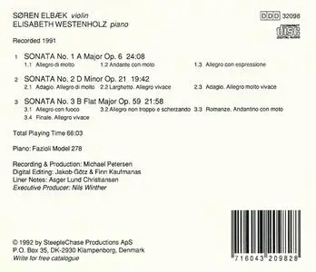 Søren Elbæk, Elisabeth Westenholz - Niels Gade: The Violin Sonatas (1992)