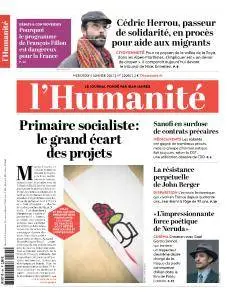 L'Humanité du Mercredi 4 Janvier 2017