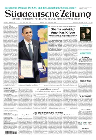 Sueddeutsche Zeitung vom 11.12.2009