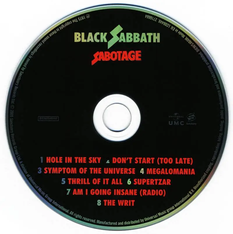 Sabotage black sabbath. LP Black Sabbath: Sabotage. Black Sabbath Sabbath 1976. Black Sabbath Sabotage 1975 обложка. Black Sabbath Sabotage обложка.