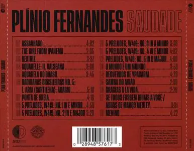 Plínio Fernandes - Saudade: Bittencourt, Jobim, Assad, Barroso, Villa-Lobos, Oliveira, Parra (2022)