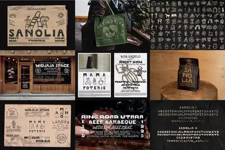 SANOLIA Font Duo - Vintage Hand Writer Typeface