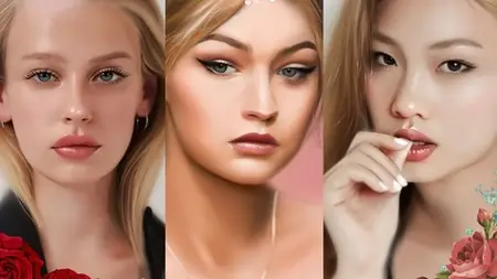 Digital Painting: Female Portrait Illustrations In Photoshop