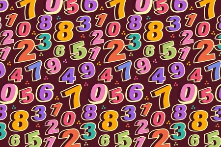 EE - Numbers Seamless Pattern 8G2C4XJ