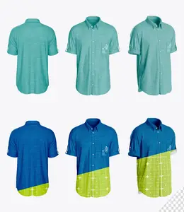Short Sleeve Button-Up Shirt Mockup 1657830735