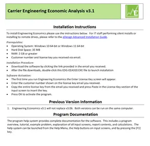 Carrier EEA (Engineering Economic Analysis) 3.1