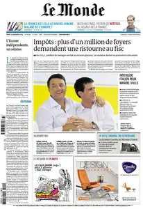 Le Monde du Mardi 09 Septembre 2014