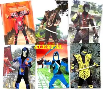 6 Japan Warrior templates for Photoshop
