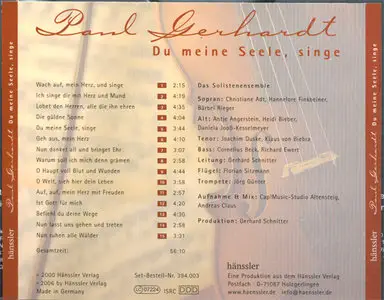 Gerhardt, Schnitter - Du meine Seele, singe [Hänssler 394.003] {Germany 2006}