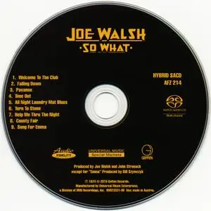 Joe Walsh - So What (1974) {2015, Hybrid SACD} Audio CD Layer [Repost]