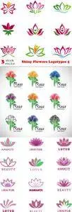 Vectors - Shiny Flowers Logotypes 5