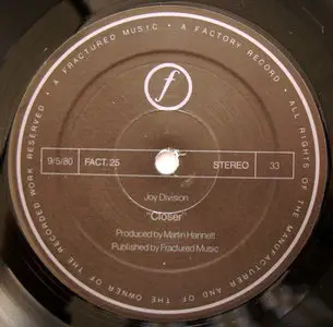 Joy Division - Closer (UK Original) Vinyl rip in 24 Bit/ 96 Khz + CD 