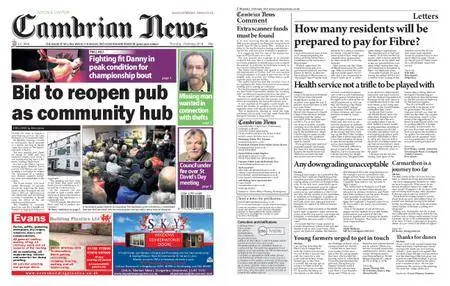 Cambrian News Arfon & Dwyfor – 02 February 2018
