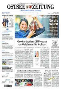 Ostsee Zeitung Grevesmühlener Zeitung - 15. Januar 2018