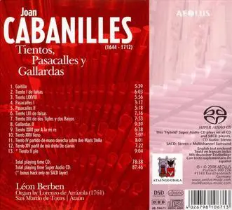 Leon Berben - Joan Cabanilles: Tientos, Pasacalles y Gallardas (2008)