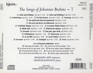 Benjamin Appl, Graham Johnson - Johannes Brahms: The Complete Songs, Vol. 7 (2018)