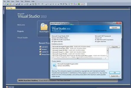 Visual Studio 2010 Professional Beta 1