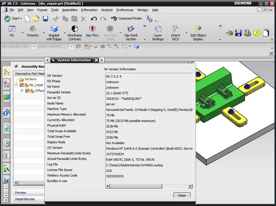 Siemens PLM NX 7.5.5.4 Update Only 32bit & 64bit