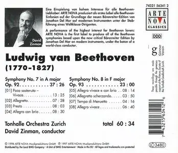 David Zinman, Tonhalle Orchestra Zurich - Ludwig van Beethoven: Symphonies Nos. 7 & 8  (1998)