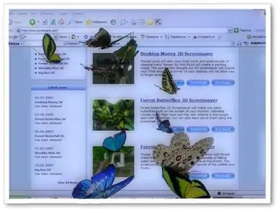 Desktop Butterfly 3D Screensaver 1.0