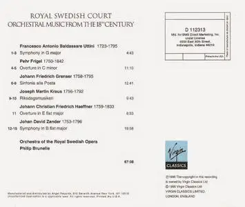 Orchestra of the Royal Swedish Opera, Philip Brunelle - Royal Swedish Court: Music from the 18th Century (1996)