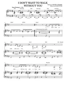 I Don't Want To Walk Without You - Bette Midler, Rosemary Clooney (Piano Vocal)
