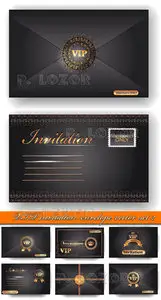 VIP invitation envelope vector set 2