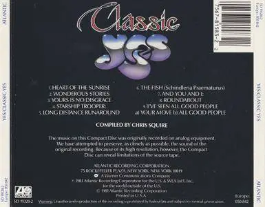 Yes - Classic Yes (1981) [1986, Atlantic SD 19320-2]