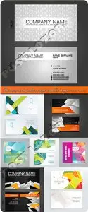 Business cards modern style template design vector set 17
