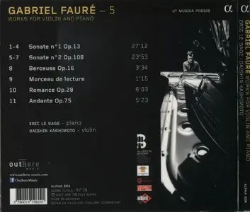 Gabriel Fauré - Eric Le Sage & Daishin Kashimoto - Fauré - 5: Works for Violin and Piano (2014) {Alpha}