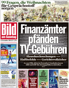 Bild am Sonntag, 21. Dezember 2014