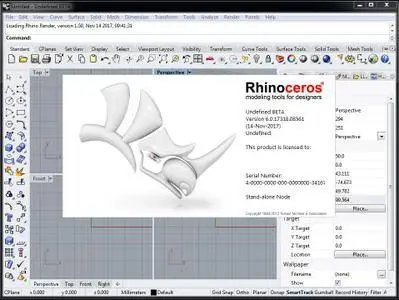 Rhino 6 beta version 6.0.17318.08561