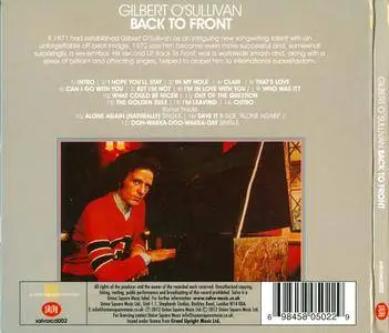 Gilbert O'Sullivan - Back To Front (1972) Remastered Reissue 2012